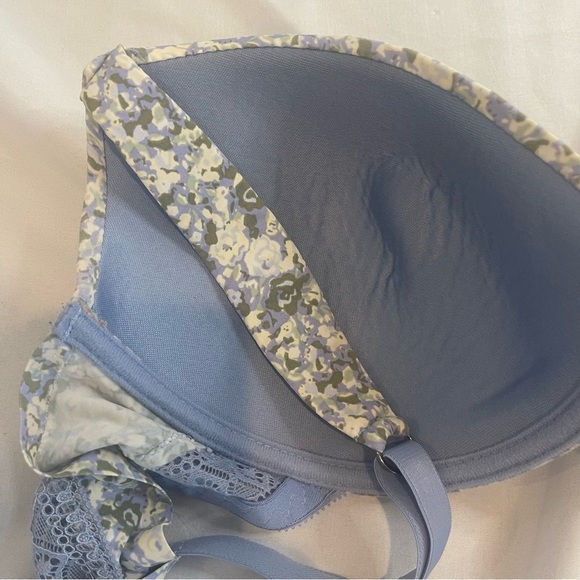 Lucky Brand Bra Size 38D Blue and Green Floral - Picture 12 of 12